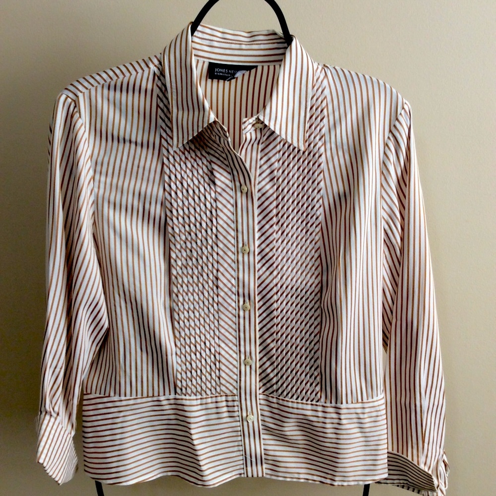Jones New York tuxedo blouse - Rust